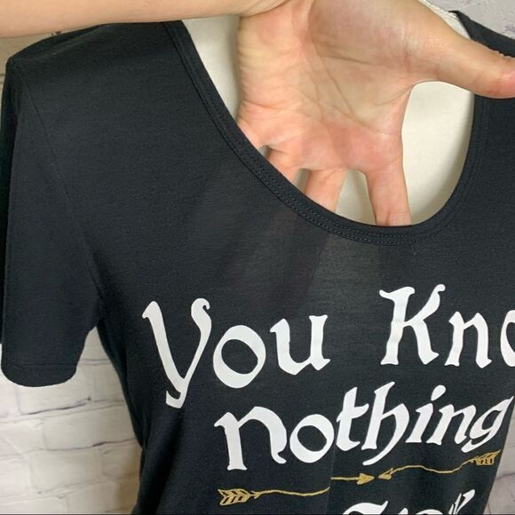 GAME OF THRONES You Know Nothing Jon Snow graphic short sleeve T-shirt - Picture 4 of 8